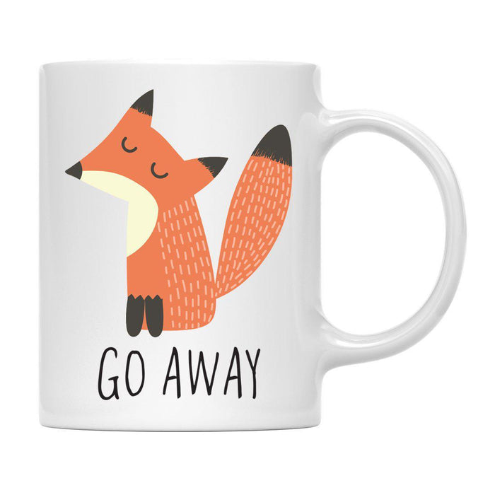 Andaz Press 11oz Funny Rude Fox Graphic Coffee Mug-Set of 1-Andaz Press-Go Away-