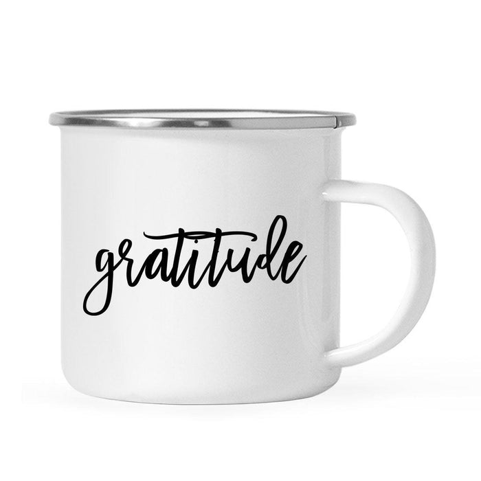 Andaz Press 11oz Good Virtues Black Calligraphy Typography Campfire Coffee Mug-Set of 1-Andaz Press-Blessed-