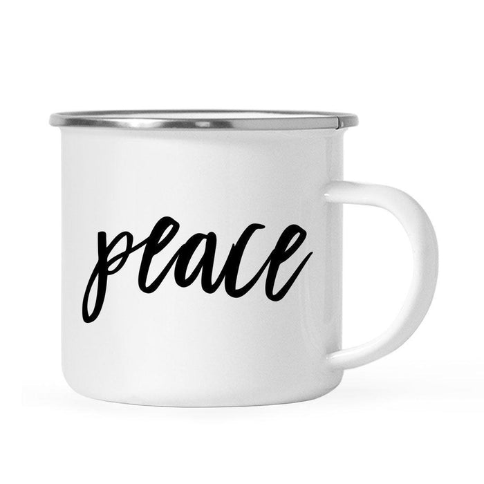 Andaz Press 11oz Good Virtues Black Calligraphy Typography Campfire Coffee Mug-Set of 1-Andaz Press-Blessed-