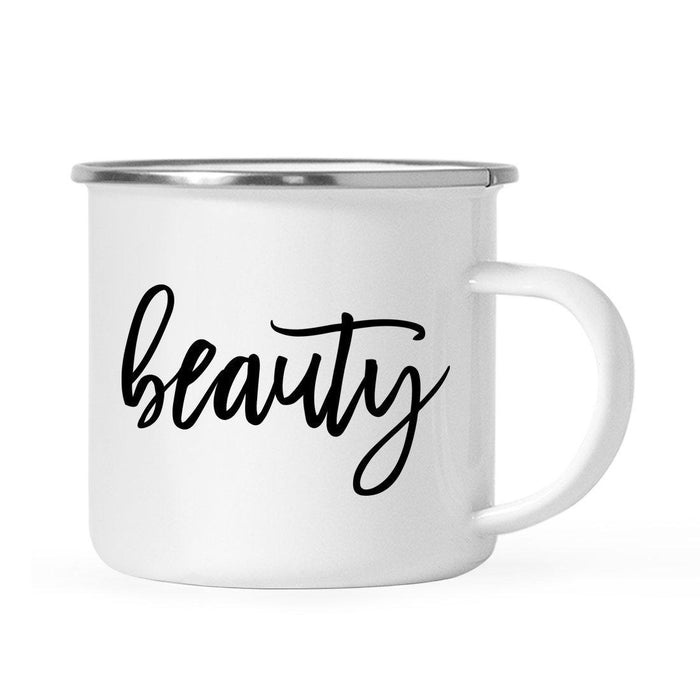 Andaz Press 11oz Good Virtues Black Calligraphy Typography Campfire Coffee Mug-Set of 1-Andaz Press-Beauty-