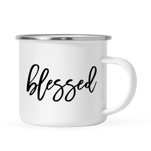 Andaz Press 11oz Good Virtues Black Calligraphy Typography Campfire Coffee Mug-Set of 1-Andaz Press-Blessed-