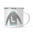 Andaz Press 11oz Gray Blue Ugly Holiday Sweater Monogram Campfire Coffee Mug-Set of 1-Andaz Press-A-