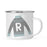 Andaz Press 11oz Gray Blue Ugly Holiday Sweater Monogram Campfire Coffee Mug-Set of 1-Andaz Press-A-
