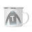 Andaz Press 11oz Gray Blue Ugly Holiday Sweater Monogram Campfire Coffee Mug-Set of 1-Andaz Press-A-