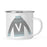 Andaz Press 11oz Gray Blue Ugly Holiday Sweater Monogram Campfire Coffee Mug-Set of 1-Andaz Press-A-