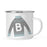 Andaz Press 11oz Gray Blue Ugly Holiday Sweater Monogram Campfire Coffee Mug-Set of 1-Andaz Press-A-