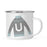 Andaz Press 11oz Gray Blue Ugly Holiday Sweater Monogram Campfire Coffee Mug-Set of 1-Andaz Press-U-