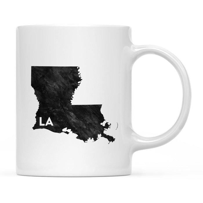 Andaz Press 11oz Modern Black Grunge Abbreviation US State Coffee Mug-Set of 1-Andaz Press-Alabama-