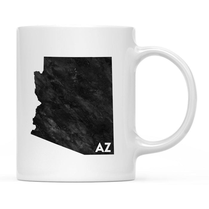 Andaz Press 11oz Modern Black Grunge Abbreviation US State Coffee Mug-Set of 1-Andaz Press-Alabama-