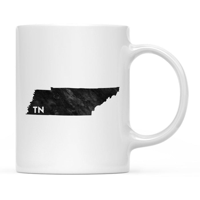 Andaz Press 11oz Modern Black Grunge Abbreviation US State Coffee Mug-Set of 1-Andaz Press-Alabama-