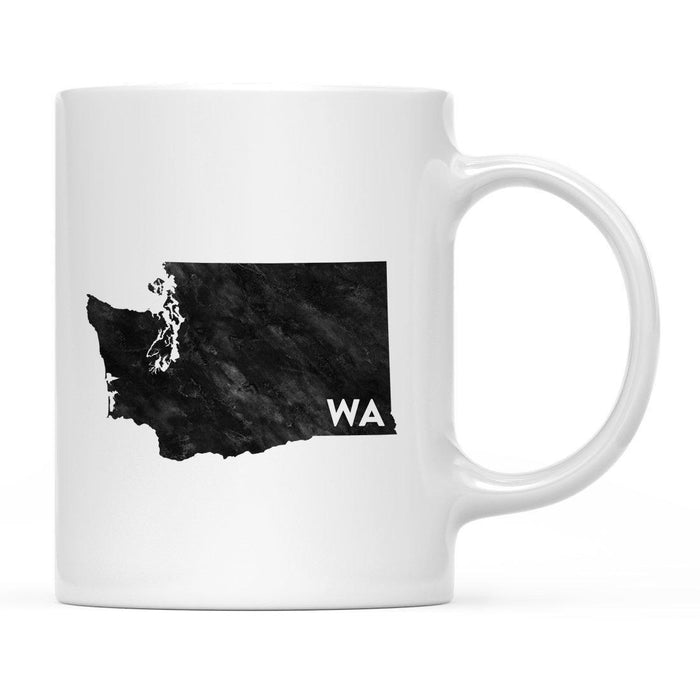 Andaz Press 11oz Modern Black Grunge Abbreviation US State Coffee Mug-Set of 1-Andaz Press-Alabama-