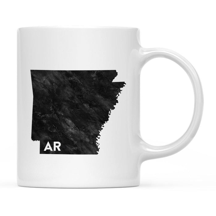 Andaz Press 11oz Modern Black Grunge Abbreviation US State Coffee Mug-Set of 1-Andaz Press-Alabama-