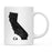 Andaz Press 11oz Modern Black Grunge Abbreviation US State Coffee Mug-Set of 1-Andaz Press-California-
