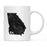 Andaz Press 11oz Modern Black Grunge Abbreviation US State Coffee Mug-Set of 1-Andaz Press-Georgia-