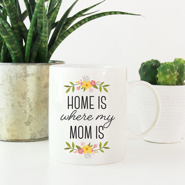 Andaz Press 11oz Mother's Day Home Is Floral Flower Coffee Mug-Set of 1-Andaz Press-Mom-