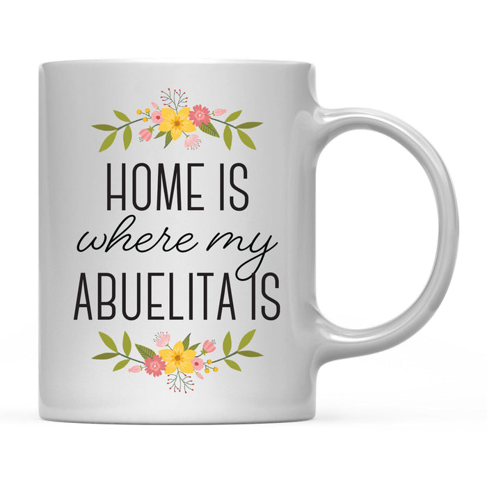 Andaz Press 11oz Mother's Day Home Is Floral Flower Coffee Mug-Set of 1-Andaz Press-Abuelita-