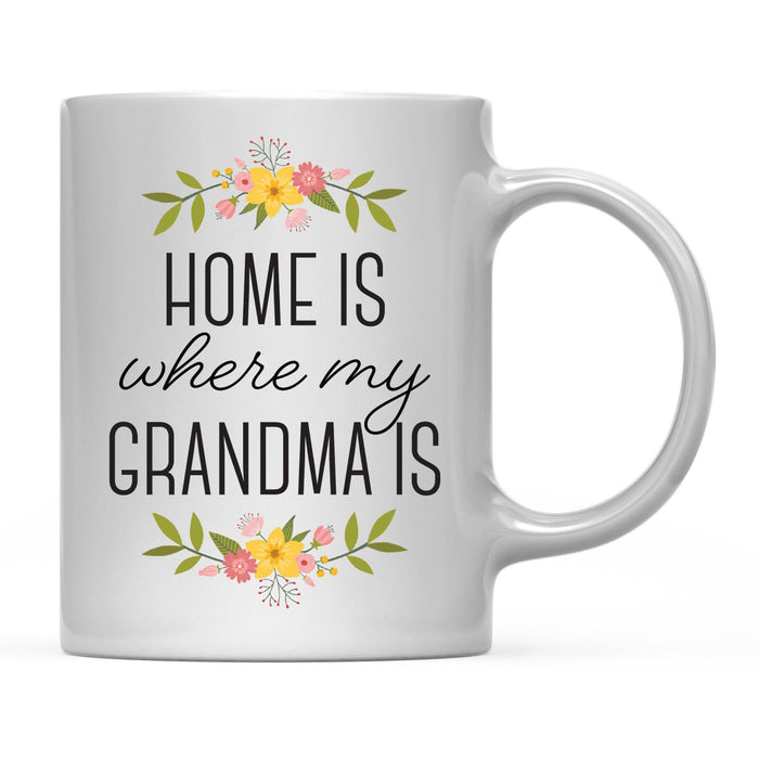 Andaz Press 11oz Mother's Day Home Is Floral Flower Coffee Mug-Set of 1-Andaz Press-Grandma-