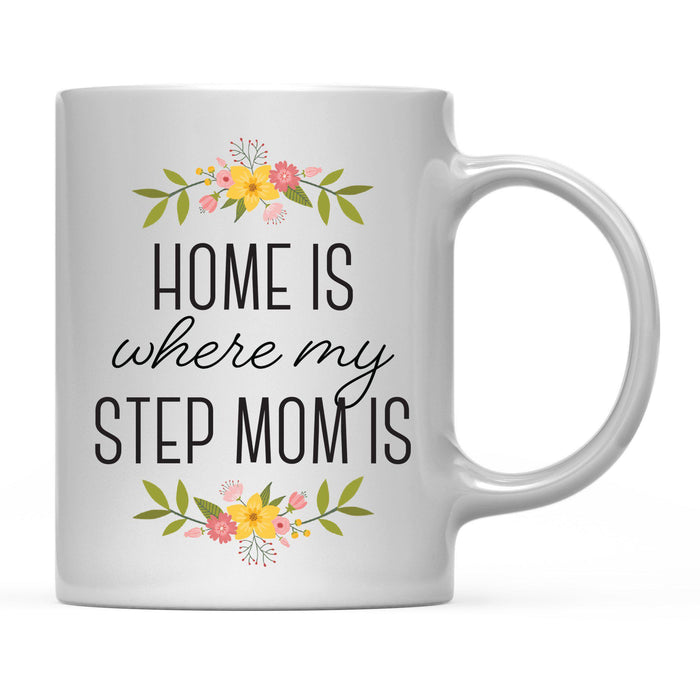 Andaz Press 11oz Mother's Day Home Is Floral Flower Coffee Mug-Set of 1-Andaz Press-Step Mom-