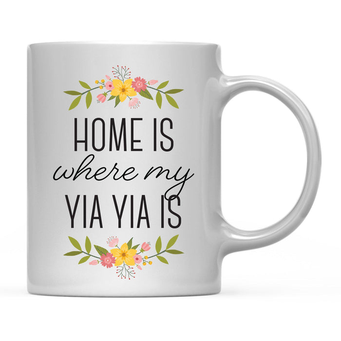 Andaz Press 11oz Mother's Day Home Is Floral Flower Coffee Mug-Set of 1-Andaz Press-Yia Yia-