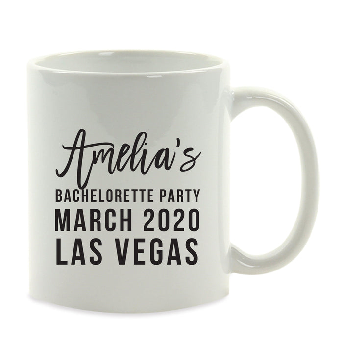 Andaz Press 11oz Personalized Black Handwritten Calligraphy Wedding Party Coffee Mug-Set of 1-Andaz Press-Custom Bachelorette Party-