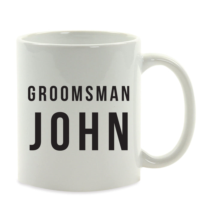 Andaz Press 11oz Personalized Black Handwritten Calligraphy Wedding Party Coffee Mug-Set of 1-Andaz Press-Custom Groomsman-