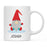 Andaz Press 11oz Personalized Christmas Owl And Gnome Coffee Mug-Set of 1-Andaz Press-Aqua Owl with Green Scarf-