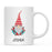 Andaz Press 11oz Personalized Christmas Owl And Gnome Coffee Mug-Set of 1-Andaz Press-Aqua Owl with Green Scarf-