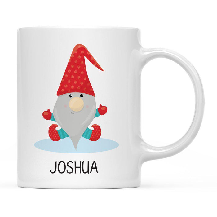Andaz Press 11oz Personalized Christmas Owl And Gnome Coffee Mug-Set of 1-Andaz Press-Gnome with Dotted Hat-