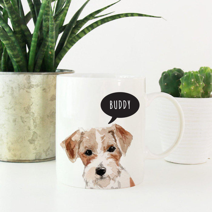 Andaz Press 11oz Personalized Dog Bubble Message Coffee Mug-Set of 1-Andaz Press-Wire Haired Jack Russell Custom-