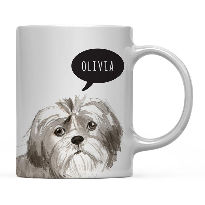 Andaz Press 11oz Personalized Dog Bubble Message Coffee Mug-Set of 1-Andaz Press-Wire Haired Jack Russell Custom-