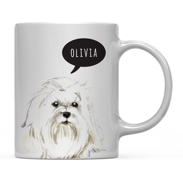 Andaz Press 11oz Personalized Dog Bubble Message Coffee Mug-Set of 1-Andaz Press-Wire Haired Jack Russell Custom-