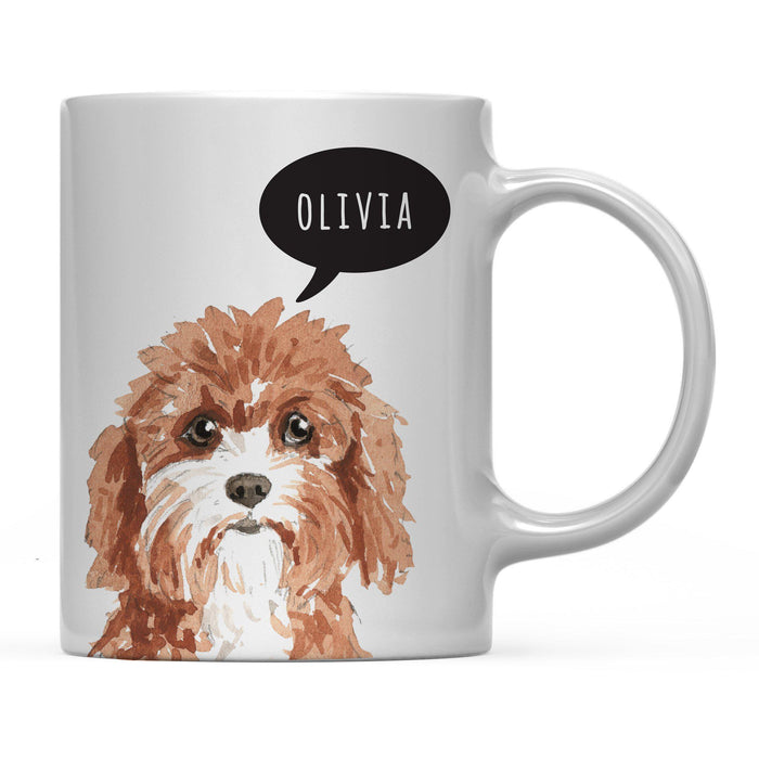 Andaz Press 11oz Personalized Dog Bubble Message Coffee Mug-Set of 1-Andaz Press-Wire Haired Jack Russell Custom-