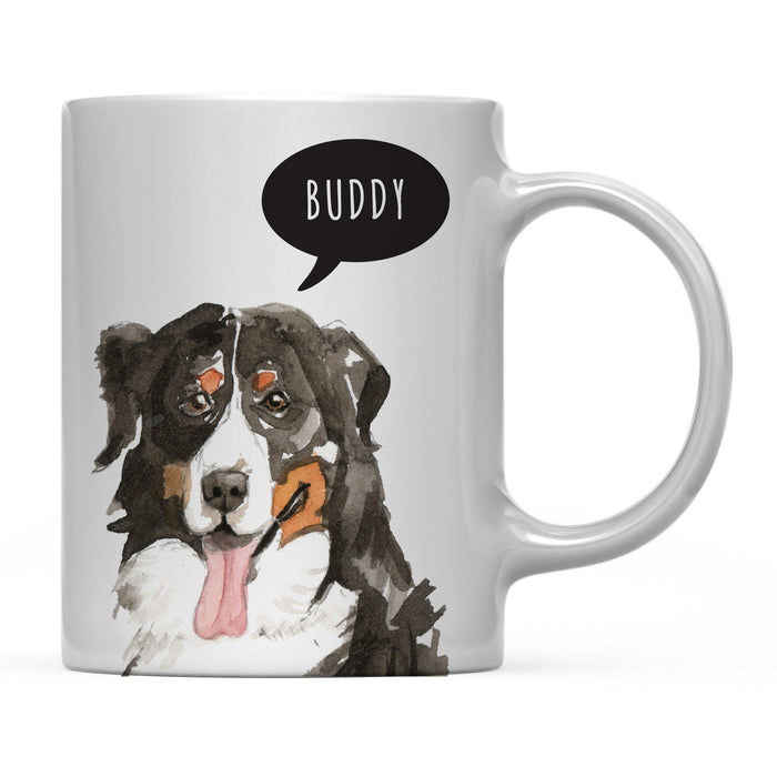 Andaz Press 11oz Personalized Dog Bubble Message Coffee Mug-Set of 1-Andaz Press-Bernese Mountain Custom-