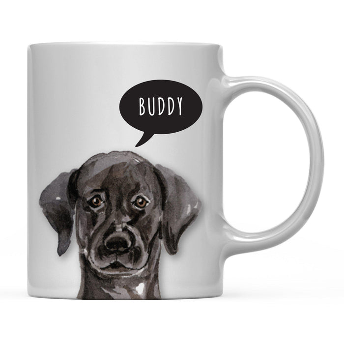 Andaz Press 11oz Personalized Dog Bubble Message Coffee Mug-Set of 1-Andaz Press-Black Lab Labrador Custom-