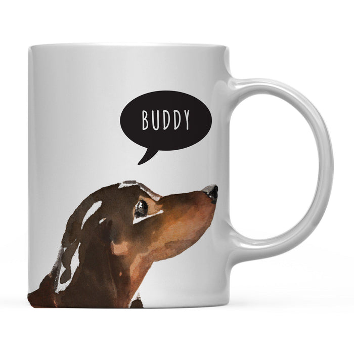 Andaz Press 11oz Personalized Dog Bubble Message Coffee Mug-Set of 1-Andaz Press-Black and Tan Dachshund Custom-