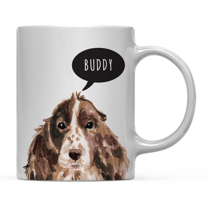 Andaz Press 11oz Personalized Dog Bubble Message Coffee Mug-Set of 1-Andaz Press-Brown Cocker Spaniel Custom-