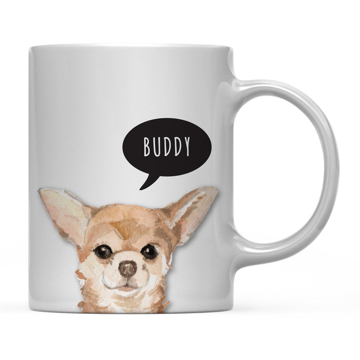 Andaz Press 11oz Personalized Dog Bubble Message Coffee Mug-Set of 1-Andaz Press-Chihuahua Custom-