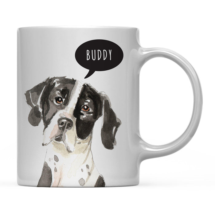 Andaz Press 11oz Personalized Dog Bubble Message Coffee Mug-Set of 1-Andaz Press-English Pointer Custom-