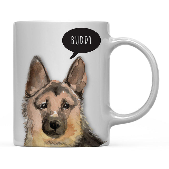 Andaz Press 11oz Personalized Dog Bubble Message Coffee Mug-Set of 1-Andaz Press-German Shepherd Custom-