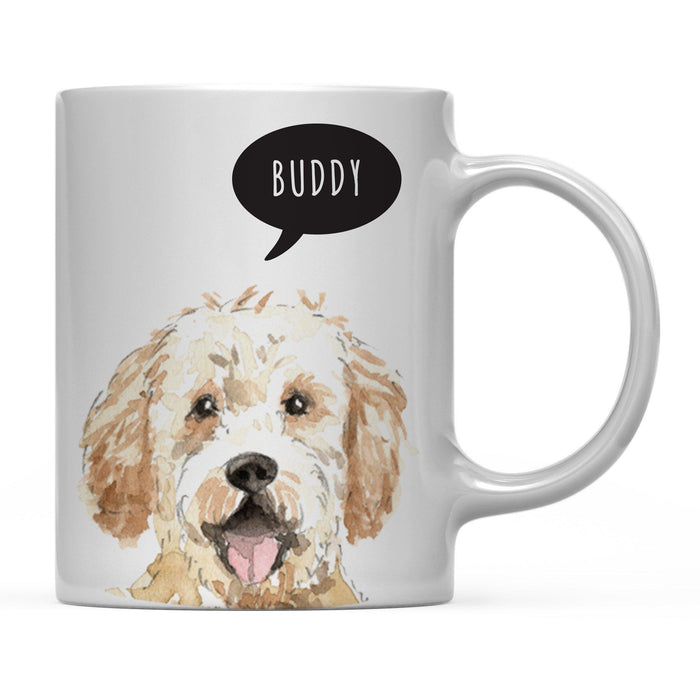 Andaz Press 11oz Personalized Dog Bubble Message Coffee Mug-Set of 1-Andaz Press-Golden Doodle Custom-