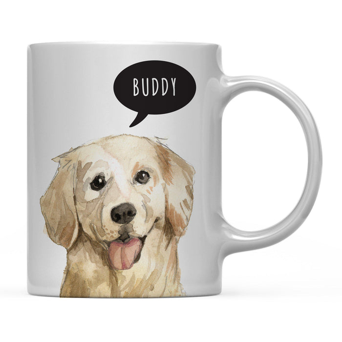 Andaz Press 11oz Personalized Dog Bubble Message Coffee Mug-Set of 1-Andaz Press-Golden Retriever Custom-