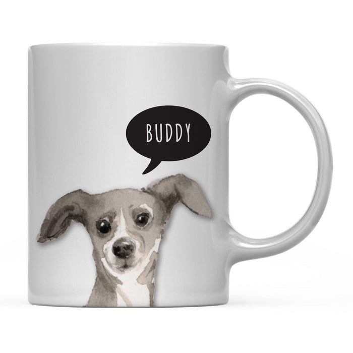 Andaz Press 11oz Personalized Dog Bubble Message Coffee Mug-Set of 1-Andaz Press-Italian Greyhound Custom-