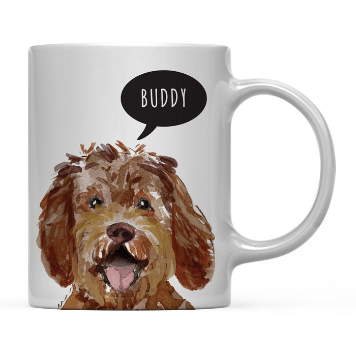Andaz Press 11oz Personalized Dog Bubble Message Coffee Mug-Set of 1-Andaz Press-Labradoodle Custom-