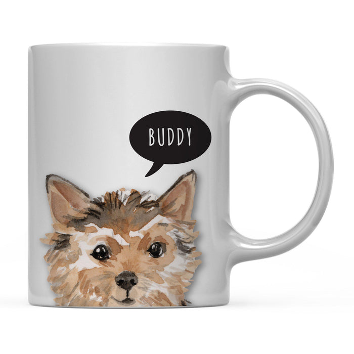 Andaz Press 11oz Personalized Dog Bubble Message Coffee Mug-Set of 1-Andaz Press-Norfolk Terrier Custom-