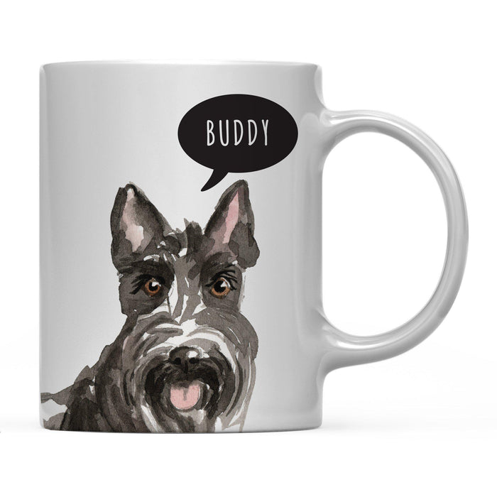 Andaz Press 11oz Personalized Dog Bubble Message Coffee Mug-Set of 1-Andaz Press-Scottish Terrier Custom-