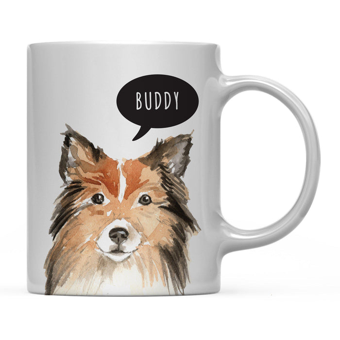 Andaz Press 11oz Personalized Dog Bubble Message Coffee Mug-Set of 1-Andaz Press-Shetland Sheepdog Custom-