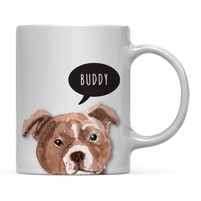 Andaz Press 11oz Personalized Dog Bubble Message Coffee Mug-Set of 1-Andaz Press-Staffordshire Bull Terrier Custom-