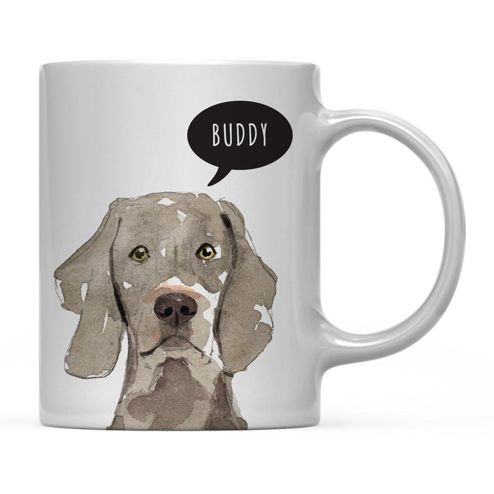 Andaz Press 11oz Personalized Dog Bubble Message Coffee Mug-Set of 1-Andaz Press-Weimeraner Custom-