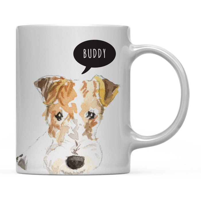 Andaz Press 11oz Personalized Dog Bubble Message Coffee Mug-Set of 1-Andaz Press-Wire Haired Fox Terrier Custom-