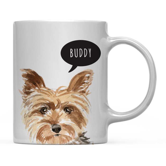 Andaz Press 11oz Personalized Dog Bubble Message Coffee Mug-Set of 1-Andaz Press-Yorkshire Custom-